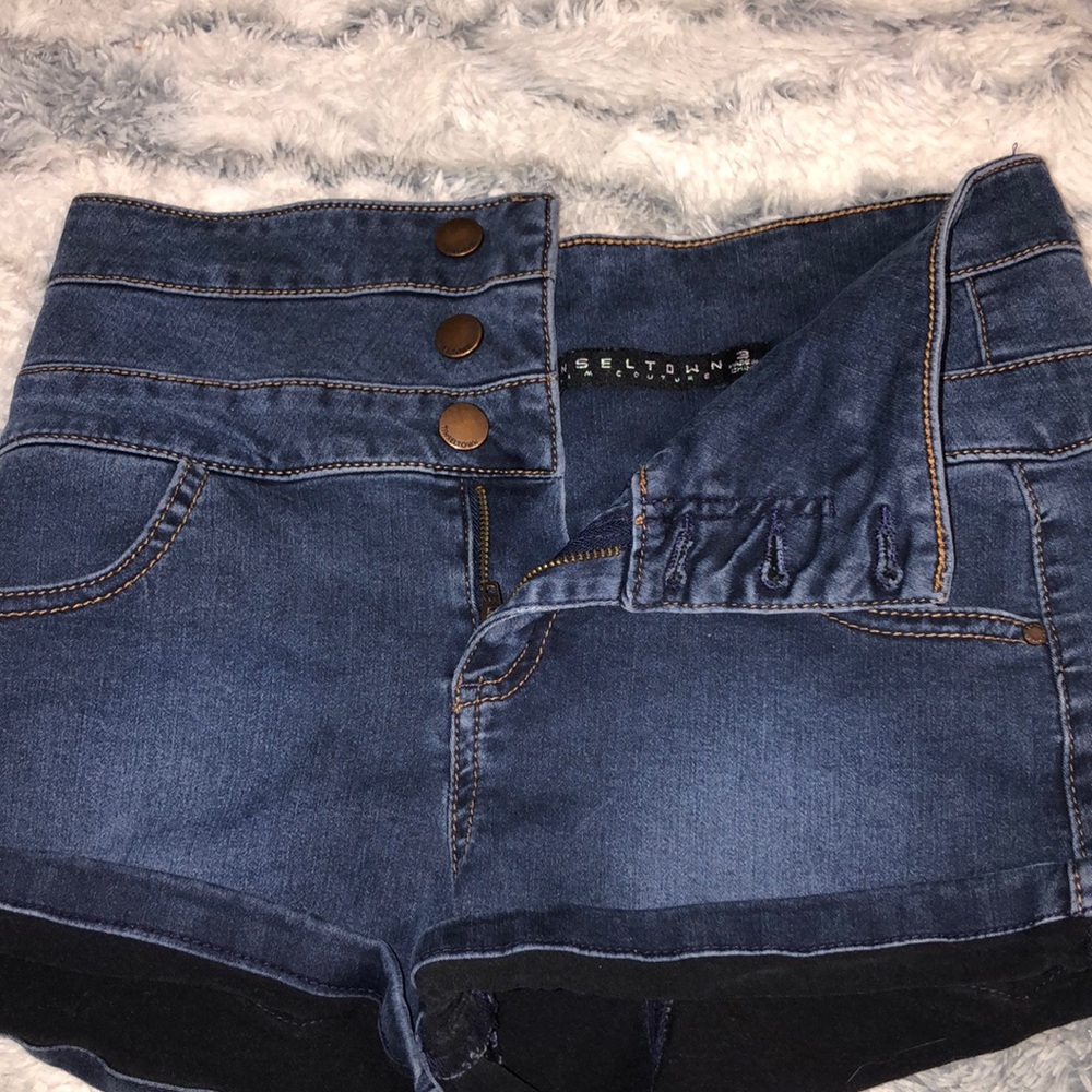 high waisted jean shorts